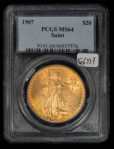 1907 G$20 Saint-Gaudens Gold Double Eagle - PCGS MS 64 - SKU-G6337
