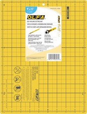 OLFA-1160262 OLFA CM-9X12-01/YEL 9' x 12' Double Sided Cutting Mat, Yellow