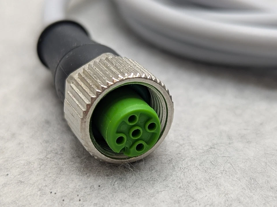 M12 Female Straight 4 Pin Connector Aviation Electrical Socket Cable 2M / 5' - Image 3 of 4