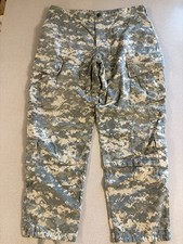 Men  s L Camo Military Army Cargo USGI Trousers 50/50 Cotton Nylon Waist 35-39