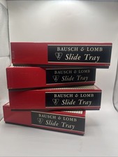Lot of 4 Bausch & Lomb 35mm Slide Trays Cat. No. 63-25-42 for 40 2x2 Made In USA