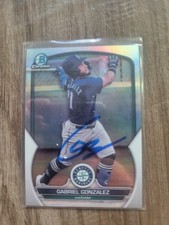 Gabriel Gonzalez Signed 2023 Bowman Refractor Baseball Card #BP-133 Twins /4999