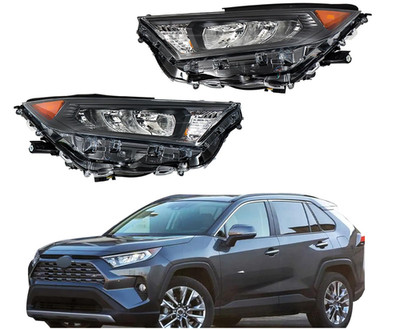 For 2019-2022 Toyota RAV4 LE XLE Headlight LED Headlamp Assembly Left&Right Side