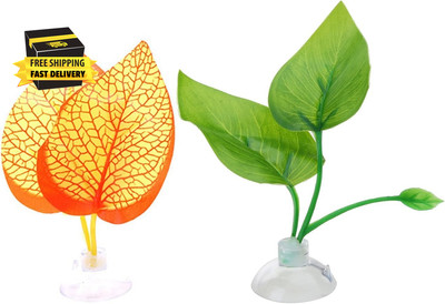 2Pcs Fishtank Decorations for Betta Resting Bed Leaf Hammock Spawning Pad, Botan