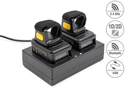 Delock Ringbarcode Scanner 1D und 2D mit 2,4 GHz oder Bluetooth (2 Stück)