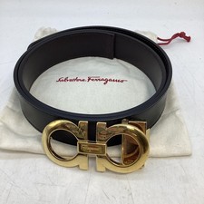 Salvatore Ferragamo Reversible Belt Black and Brown, Size 40" GO1067213 