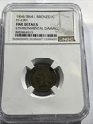 1864/1864 "L" Indian Head Cent FS-2301 1c NGC Fine Details