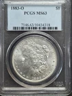 1883-O Morgan Silver Dollar PCGS MS63