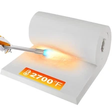 MMasters 24"*8"*1" Ceramic Fiber Insulation Blanket Fireproof & Heat Resistan...