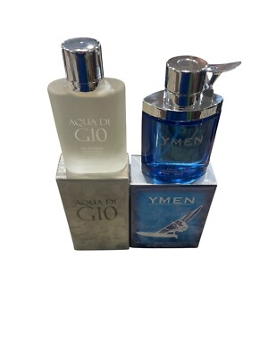 (Pack Of 2 Cologne) Aqua Di G10 3.4 fl.oz + Yemen Blue Cologne 3.4 fl.oz