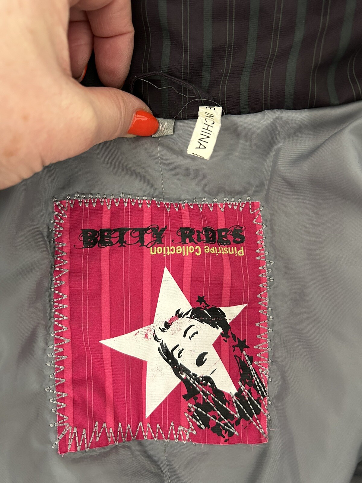 Womens Betty Rides Ski Pants/Salopettes & Jacket, Blue/Green Pinstripe