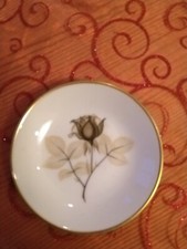 Rosenthal Form 2000 Schattenrose Goldrand Teebeutelablage Konfektteller ø 8,5 cm