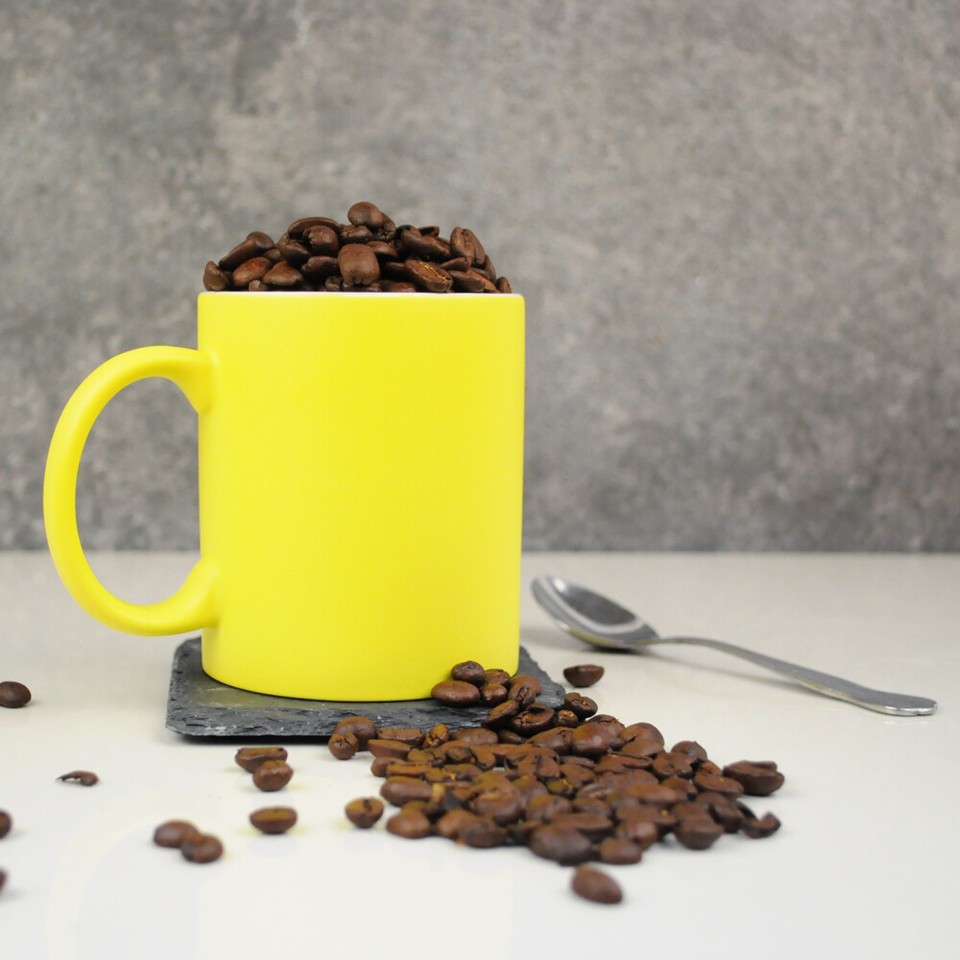 4 x Neon Bright Fluorescent Large 310ml Ceramic Coffee or Tea Mug Cup ...