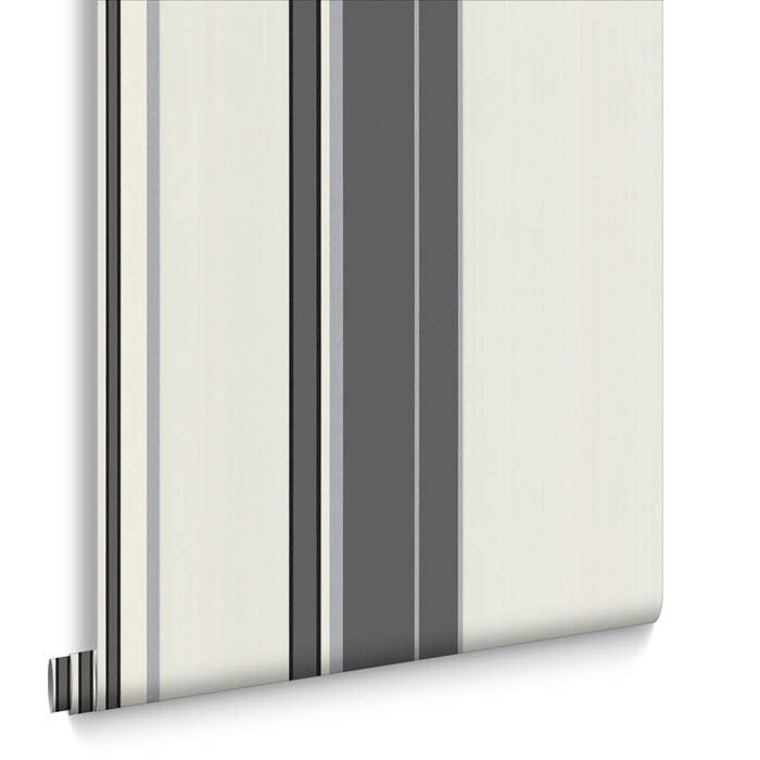Superfresco Gradient Grey Black White Metallic Bold Striped Wallpaper