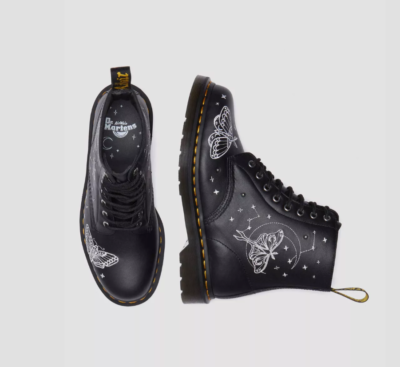 DR. MARTENS 1460 CELESTIAL MOTH EMBROIDERED LACE UP BOOTS  display picture 1