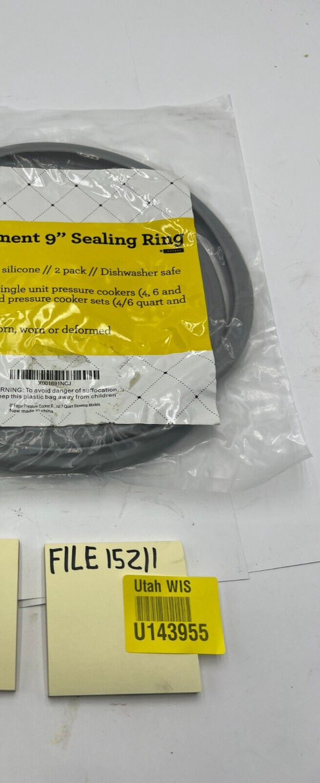 (2 Pack of 2) Impresa 9 Inch Pressure Cooker Replacement Gasket Sealing Ring