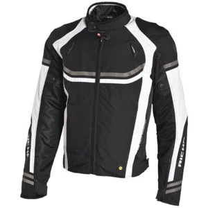 Richa Airstream Textile Motorcycle Jacket Mens Black White