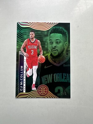 2021 Illusions Green CJ McCollum /5 Jersey Number New Orleans
