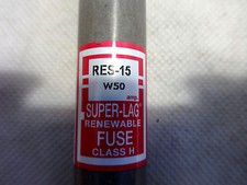 NEW COOPER/BUSSMANN RES-15 W50 SUPER LAG RENEWABLE FUSES
