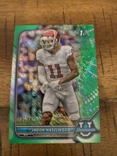 2022 Topps Bowman U- Green Shimmer Refractor /99- Jadon Haselwood #23 Eagles 🔥