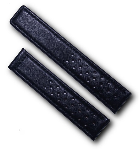 19mm schwarz Sport Leder Uhrenarmband passend für TAG Heuer Carrera Modelle aufgelistet - Bild 17 von 34