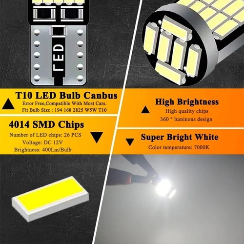 For Honda Jazz Led Xenon White Upgrade Canbus Side Light Bulbs 12v 2001-2015 - Picture 2 of 5