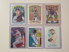 Justin Verlander 6 Baseball Card lot Topps, Chrome, Heritage, Gypsy Queen