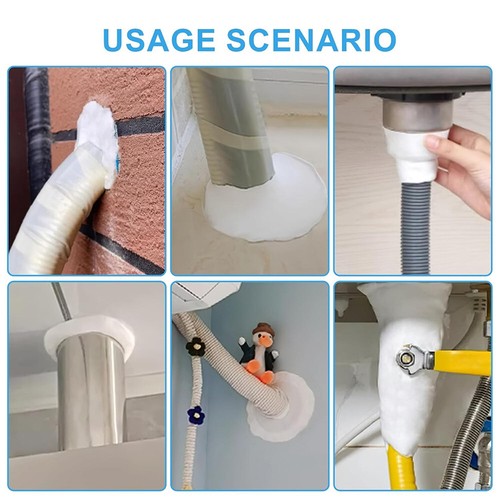 8x White Drywall Wall Repair Sealing Clay Air Conditioning Hole Fille Waterproof - Picture 9 of 9