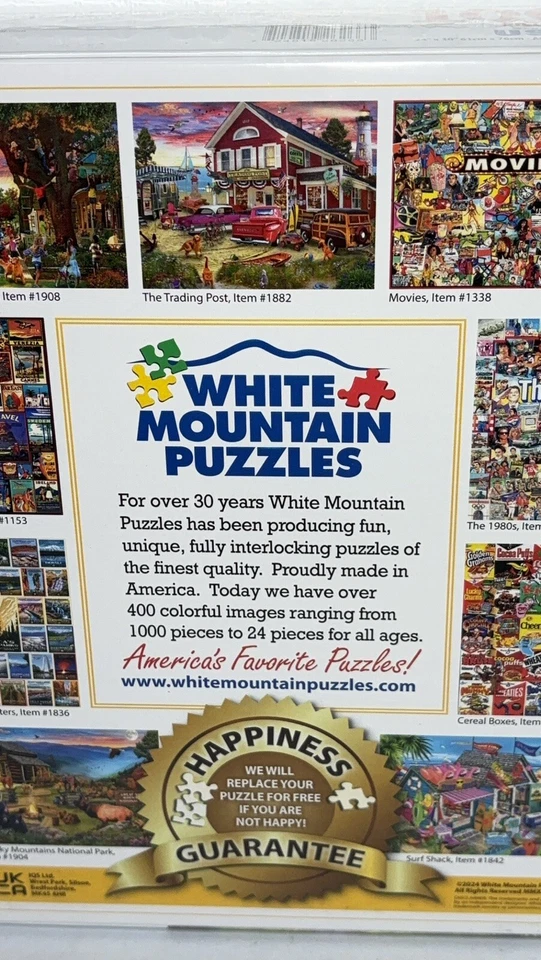 Rompecabezas White Mountain Autumn Cottage 1000 piezas piezas más grandes 24 x 30 ¡Nuevo! Foto 4 de 4