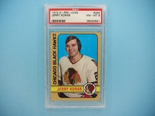 1972/73 O-PEE-CHEE NHL HOCKEY CARD #285 JERRY KORAB ROOKIE RC PSA 8 NM/MINT OPC