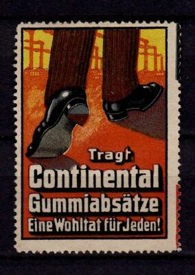 413723/ Reklamemarke   Tragt Continental Gummiabsätze