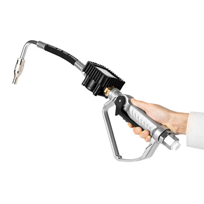 Oil Transfer Delivery Gun Pump Engine Oil Dispenser Nozzle w/ Digital Flow Meter