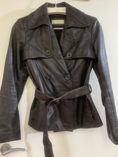 Womans Brown Leather Jacket Medium