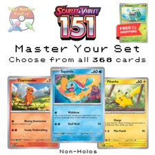 Pokemon 151 Non-Holos - Choose Your Card - Scarlet & Violet - Free Shipping