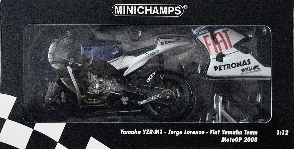 MINICHAMPS 1:12 YAMAHA YZR-M1 JORGE LORENZO MOTOGP 2008 - Photo 2/4