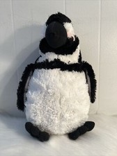 Peluche suave Wild Republic negro blanco rosa pingüino K & M 12" 2010