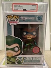 Funko Pop DC #15 Green Arrow Metallic Gemini Exclusive 240 Pieces PSA 8 Graded