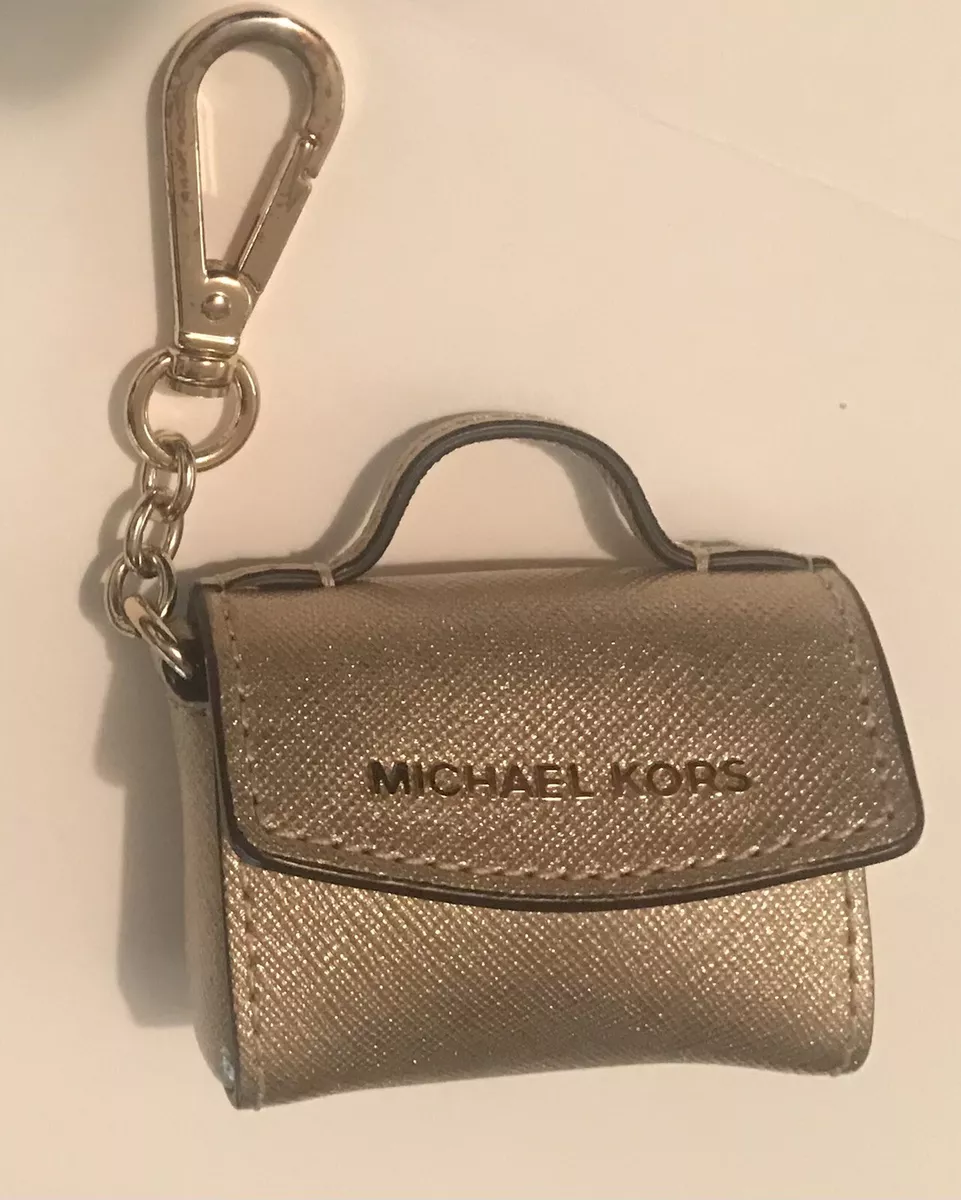 Michael Kors Mini Purse Keychain Fob Gold Color Bag charm Key