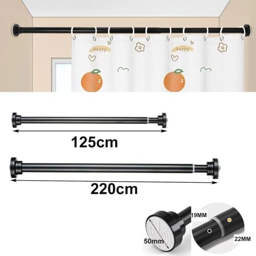 Cortina telescópica extensible de alta resistencia poste riel caña puerta de baño ventana - Imagen 10 de 28