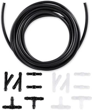 Windshield Washer Hose Kit, 4 Meter Washer Fluid Hose & 12 Pcs Hose Connectors