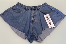 Almost Famous - Cut Off - Flare Shorts - Juniors Sizes- Blue - NWT