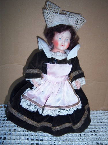 Poupées Anciennes Petitcollin - Couple Alsacien - Celluloïd - Années 40