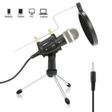 3.5MM Condenser Studio Sound Recording Microphone Mic Shock Mount Tripod Stand