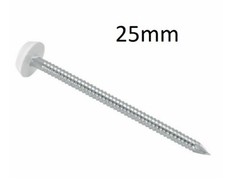 WHITE Poly Top CLADDING PINS Nails UPVC/Fascia/Soffit Roof Plastic Cap Polytop