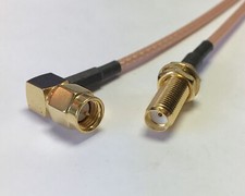 SMA Male Angle To SMA Female Long RG316 Coax Cable 14 Inch USA