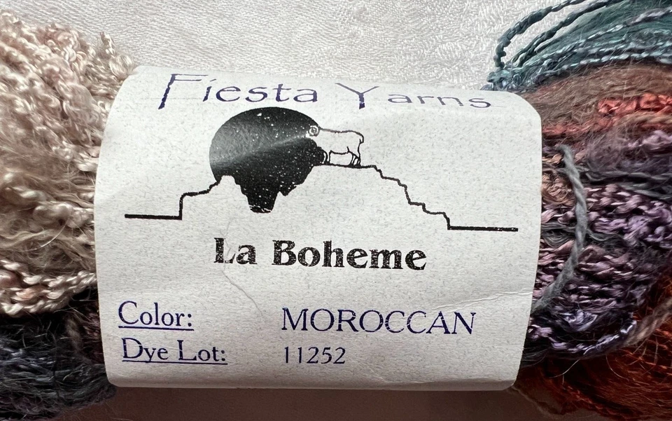 RARO! Original Fiesta La Boheme "Marroquí" Niño Cepillado Mohair Rayón Bouclé 145yds4oz Foto 2 de 4