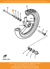YAMAHA Washer, Plate, 90201-15238 OEM DT125 FZR1000 DT125R XT600 FZ750 DT125LC