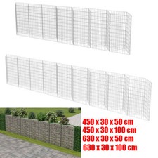 Gabione Pflanzkasten Steinkorb Blumenkasten Hochbeet Silbern mehrere Auswahl TT