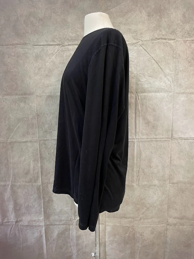Athletic Works Women's Long Sleeve T-Shirt Black Size XXL (20) - Image 2 of 4