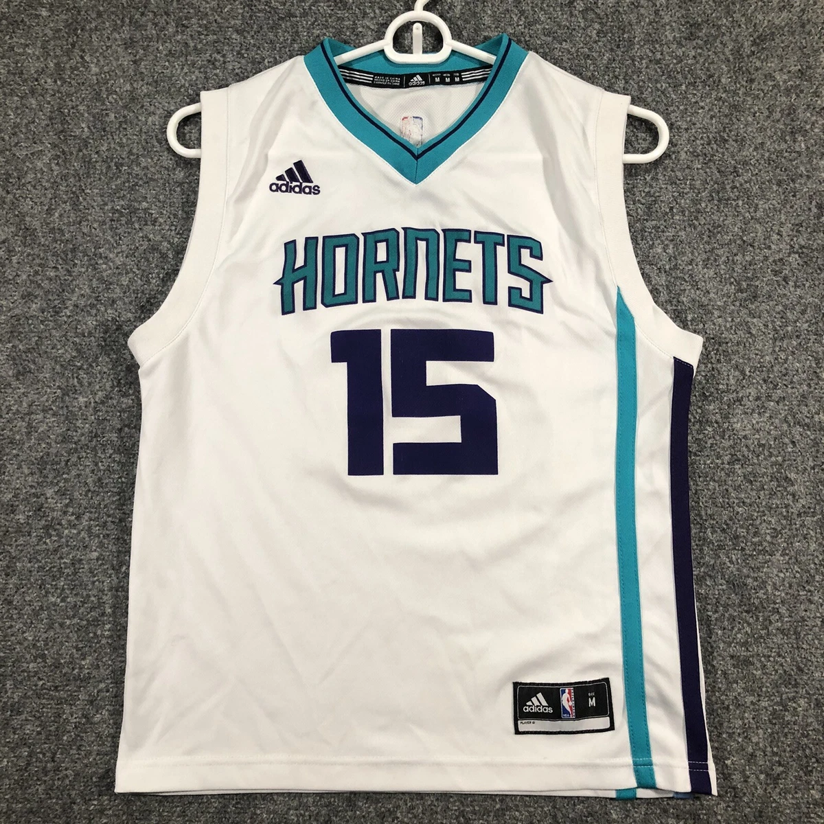 Kemba Walker Charlotte Hornets NBA Basketball Jersey Youth Medium M White Teal